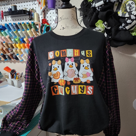 Tops - Upcycled Oversized Halloween Sweatshirt